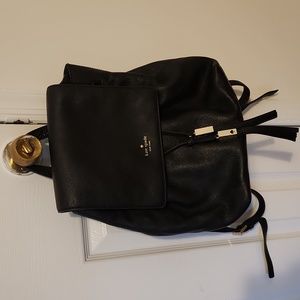 Kate Spade Black Leather Backpack